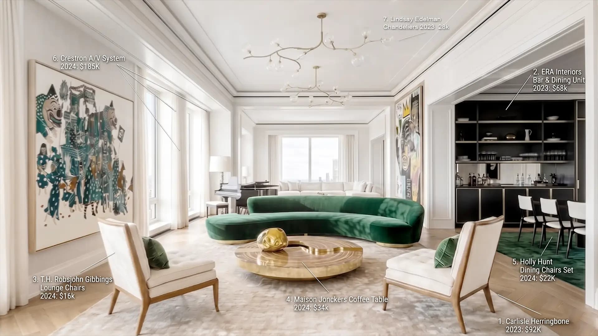 Central Park South residence documented in full, annotated dossier view