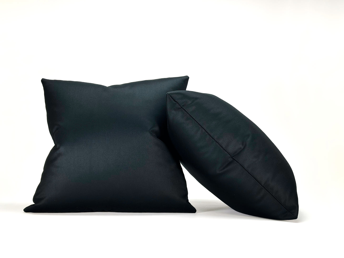 Petrol sateen wool pillows